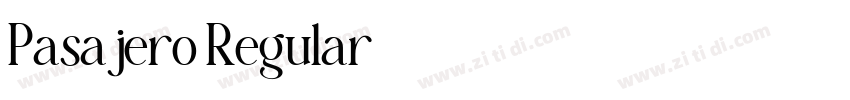 Pasajero Regular字体转换